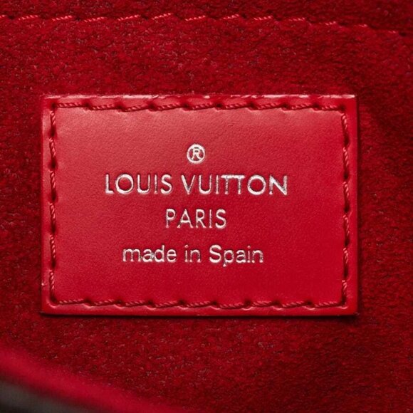 Louis Vuitton Coquelicot Epi Leather and Monogram Canvas Saint Michel Bag - Picture 7 of 10